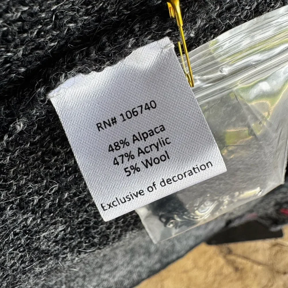 North Style Peruvian Alpaca Long Cardigan Size Large - Picture 8 of 13